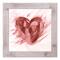Abstract Painted Heart 16" x 16" Western White Framed Print